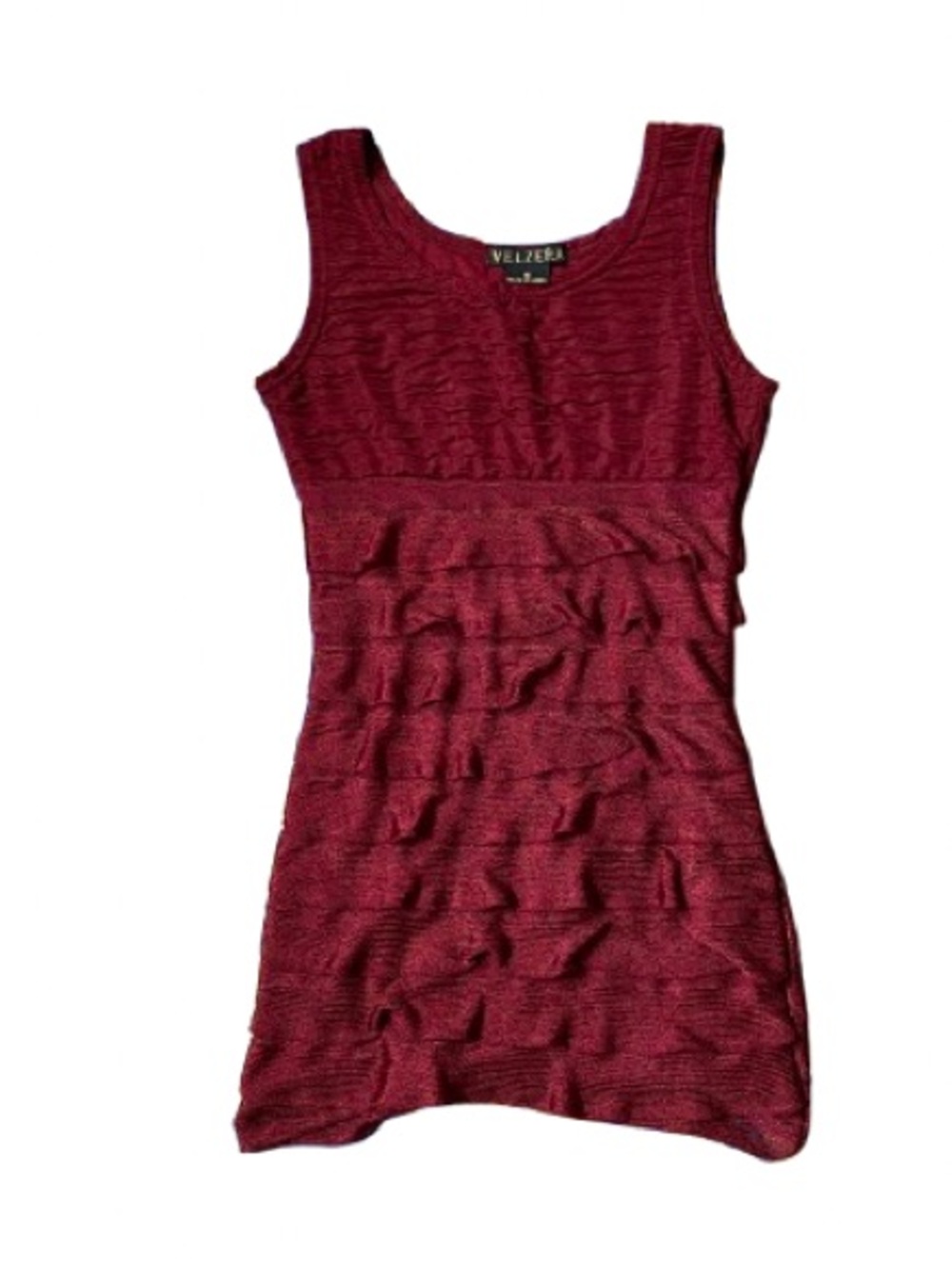 Velzera Sleeveless Ruffled Knit Dress